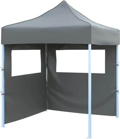 Feesttent Klap - Partytent Outdoor - Buitenfeesten Organiseren - Inclusief Zijwanden - 2 x 2 Meter - Antraciet
