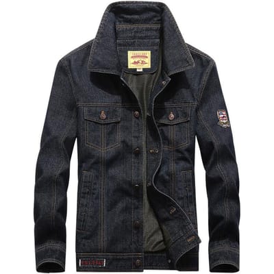 Nieuwe Lente en Herfst Denim Jas Heren Dunne Mode Knap Veelzijdig Casual Jeugdjas 5XL black
