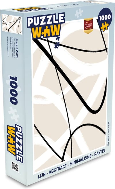Puzzel Lijn - Abstract - Minimalisme - Pastel - Legpuzzel - Puzzel 1000 stukjes volwassenen