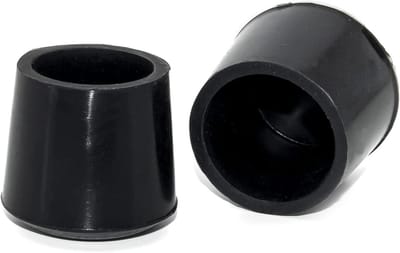 12x Zwarte Siliconen Stoelpootdoppen voor Ronde Poten (22mm) - Beschermers voor Vloer en Meubels
