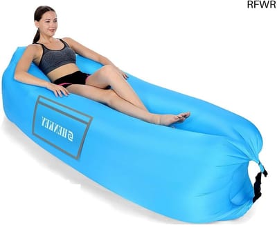 RFWR® Opblaasbare ligstoel met waterdicht en anti-leak ontwerp - Draagbare luchtbank voor strand, camping en festivals