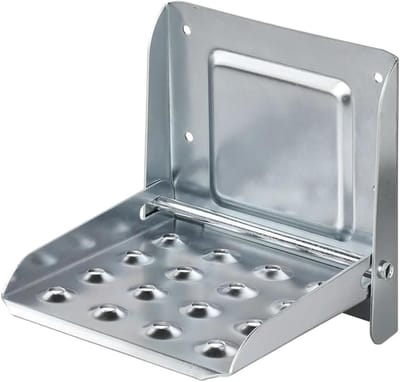 Voetsteunen Aanhanger - Instap Hulp - Veilig Instappen - Antislip Oppervlak - 195x170mm - Zilver