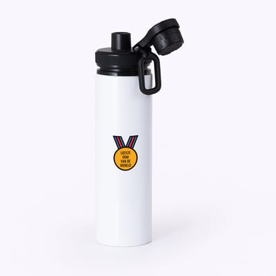 Hacebo® - liefste oom van de wereld waterfles met draaidop zwart - Oom - de liefste oom - verjaardagscadeau - verjaardag - cadeau - cadeautje voor oom - oom artikelen - kado - geschenk - gift - water fles - 850ML