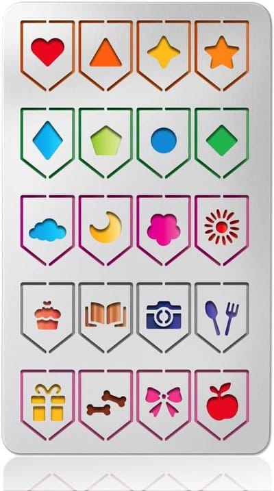 Metaal Sjabloon - Tekensjabloon Vlag - Doe-het-zelf Decoratie - Roestvrij Staal - 17.7 x 10.1 cm - Zilver