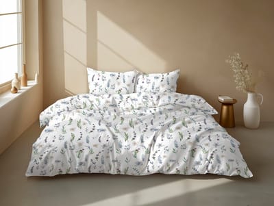 Zohome Dekbedovertrek Severine - White - Bloemen - Dekbedovertrek - 140x200-220 cm - 100% Katoen - Eenpersoons - SS26