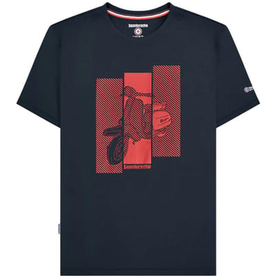 Lambretta Unisex Volwassen Scooter T-Shirt (Marineblauw)