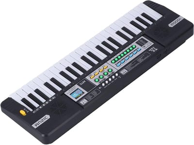 Kinder Keyboard - Elektrische Piano - Muziek Leren - 37 Toetsen - 57 cm - Zwart