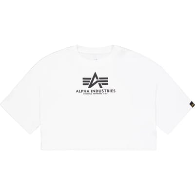 Geprint cropped T-shirt met pofmouwen voor dames Alpha Industries Basic