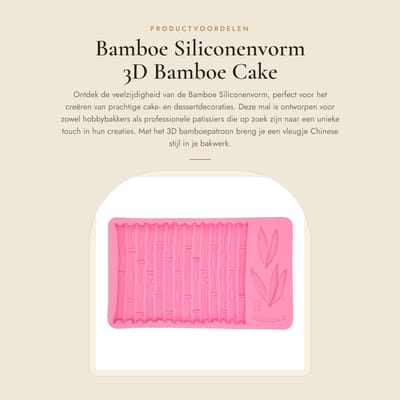 Dailygoods- Siliconenvorm 3D Bamboe - Bakvorm - Fondant Mal - Siliconen Mallen - Bamboe Patroon - Voor DIY Cake