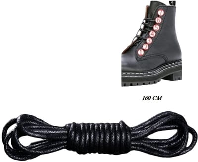 Ronde schoenveters Zwart- veter 160 CM - Gewaxt- Youhomy Shoelaces- Geschikt voor leder schoenen| Leder laarzen veters