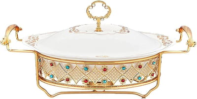 Chafing Dish Set - Buffet Warmer - Feestelijke Buffetten - Roestvrij Staal - 33x19x13 cm