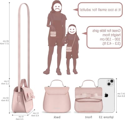 Schattige Meisjes Schoudertas met Strik – Kleine Handtas / Crossbody voor Peuters (2-5 jaar)