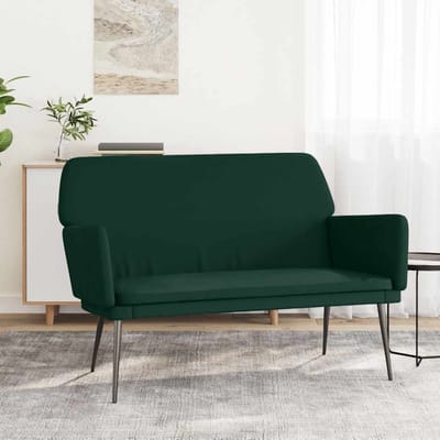 vidaXL - Bankje - 108x79x79 - cm - fluweel - donkergroen