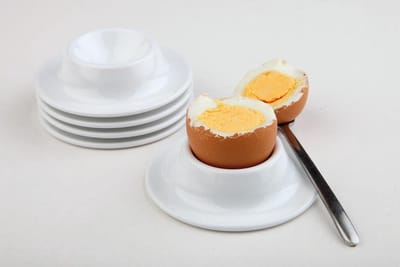 APS Eierdopjes - Melamine Eierdop Houder voor Ontbijt - Stapelbaar - Wit - 4 stuks