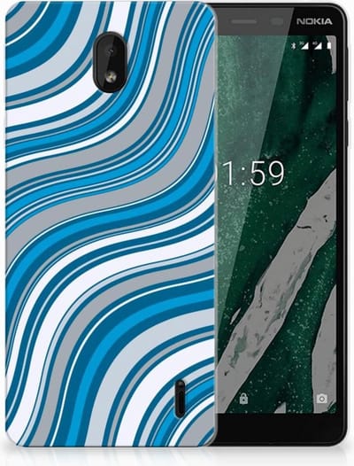 Nokia 1 Plus TPU bumper Waves Blue