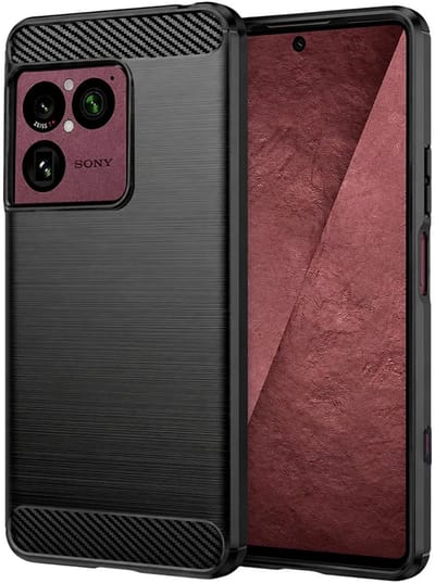 Hoesje geschikt voor Sony Xperia 1 VIII - Techsuit Carbon Silicone Back Cover - Zwart