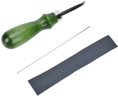Allecto - Professionele Leer Snijder Set - 0.6mm & 1.4mm Randen Cutter voor Leerbewerking