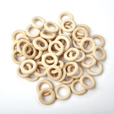 Houten ringcirkel Natuurlijk hout DIY Handwerkdecoratie Babybijtring Knaagdierbijtring Montessori-speelgoed Ornamenten Accessoires