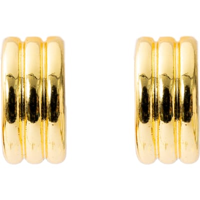 Boucle d Oreille Luxenter en alliage métallique et zirconne brillant fini en or jaune 18 carats - Hidgi