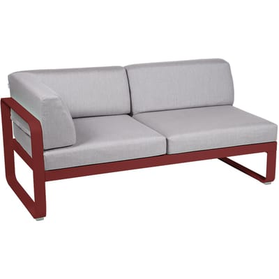 Fermob BELLEVIE hoekmodule links - 43 chili mat - 79 Flanelgrijs