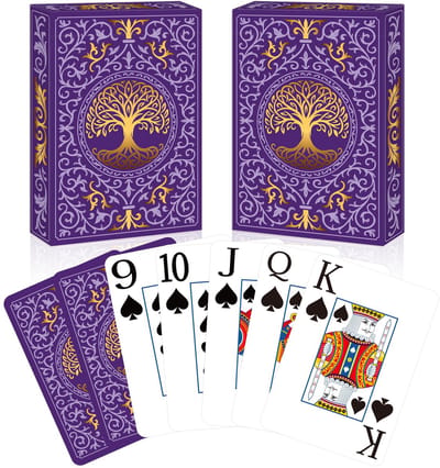 Dailygoods- Speelkaarten Premium - 2 Stuks - Grote Druk - Poker Kaarten - Speelkaarten voor Volwassenen - Gemakkelijk te Mengen - Tafeldecoratie - Pokerkaarten