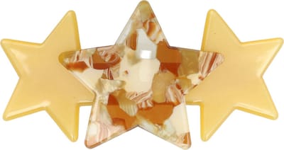 Haarsoires Haarspeld Patentspeld 7cm - Sterren – Marmer Patroon – Anti-slip – Geel Bruin - Haarspelden voor Dames - Haarklem - Haarclip - Haaraccessoires - Hair Clip - Decoratieve Haaraccessoire