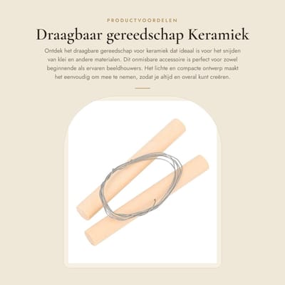 Dailygoods- Handsnijder Lichtgewicht - Draagbaar Gereedschap - Keramiek Snijden - Klei Snijden - Ergonomisch Handvat - Duurzaam Ontwerp - Klei Snijgereedschap