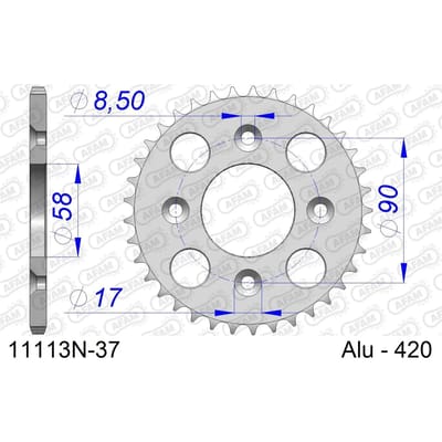 Tandwiel Afam 420 37 dents