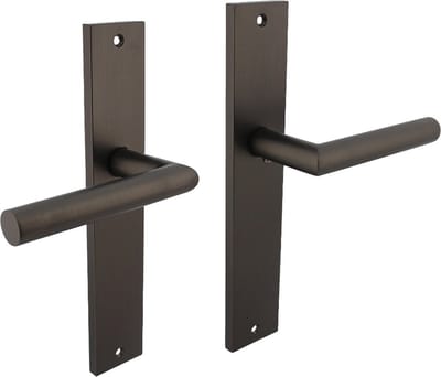Intersteel Deurkruk Bastian op schild 245x45 mm blind antracietgrijs