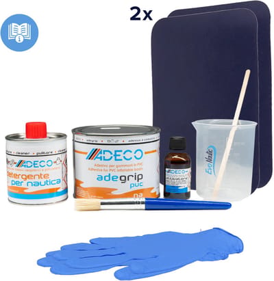 EvoNautic SUP Reparatie Set PVC Compleet Donkerblauw 125 ml