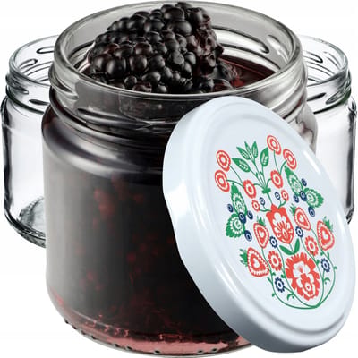 KADAX Kleine inmaakpotten 200 ml jampotten fi66 mm mini-glazen voor honing en specerijen luchtdichte glazen weckpotten ronde glazen (10 stuks folklore)