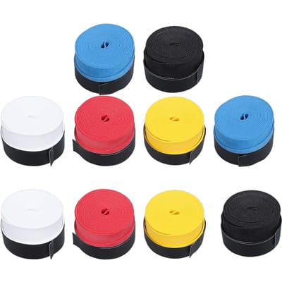 10 Stuks Tennisracket Grip Tape Anti-Slip Comfortabel Zweetabsorberend Badmintonracket Overgrips voor black
