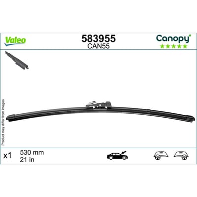 Wisserblad VALEO Canopy 583955, 530mm, Voor, 1 Stuk