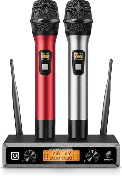 Draadloze Handmicrofoonset Professioneel UHF - Ideaal voor Karaoke, Feesten en Optredens