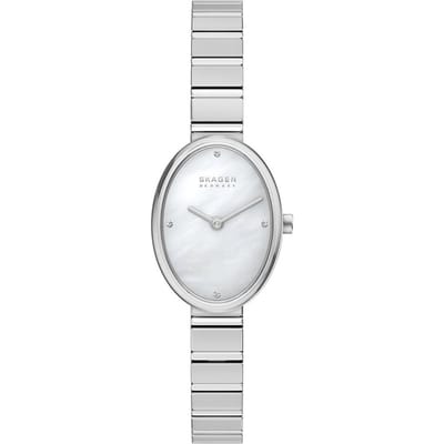 Skagen Anita Oval Vrouwen Horloge 20 mm Zilverkleurig