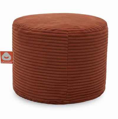 Whoober Rhodos – Poef Zitzak – Bordeaux Rood dik ribfluweel – Comfortabel & Duurzaam