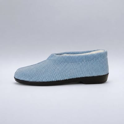 Gebreide Portugese Schoen - Blauw Celeste - Lichtblauw - Maat 36 - Instappers - Pantoffel