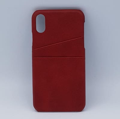 Geschikt voor iPhone Xs Max – kunstlederen back cover / wallet – rood
