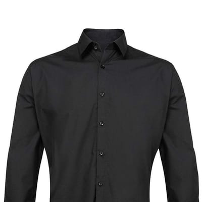 Premier Heren Supreme Poplin Formeel Overhemd (Zwart)
