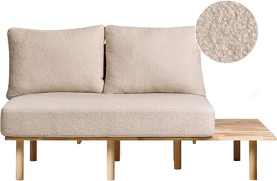 SALO - Tweezitsbank met tafeltje - Beige - Bouclé