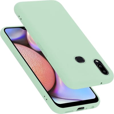 Cadorabo Hoesje geschikt voor Samsung Galaxy A10s / M01s in LIQUID LICHT GROEN - Beschermhoes gemaakt van flexibel TPU silicone Case Cover