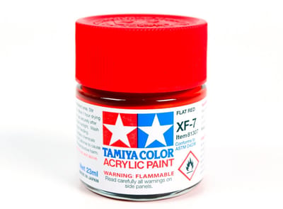 Tamiya Hobbyverf Acrylverf - XF-7 Red - Matt - Acryl - 23ml Verf potje - 23 ml