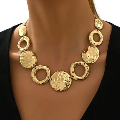Bovista Ketting - Dames - Staal - Nep zilver - Met Hanger - Nep Goud