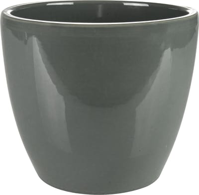 Ter Steege Bloempot - antraciet - glans - Scandinavisch - 15 x 12 cm - plantenpot