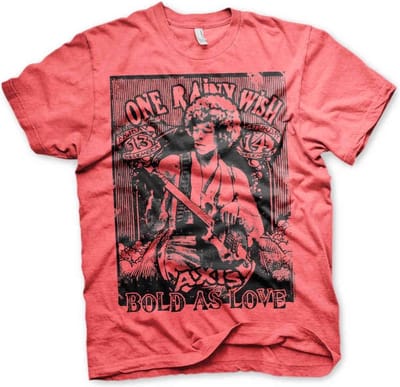 Jimi Hendrix Heren Tshirt -S- Bold As Love Rood