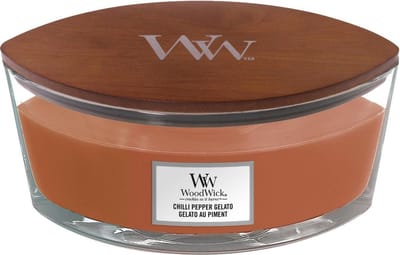 WoodWick Heartwick Flame Ellipse Geurkaars - Chilli Pepper Gelato