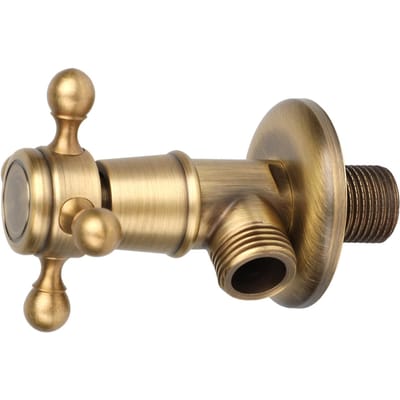 Europese Hardware Badkamer Messing Driehoeksventiel Antiek Hoekventiel beige