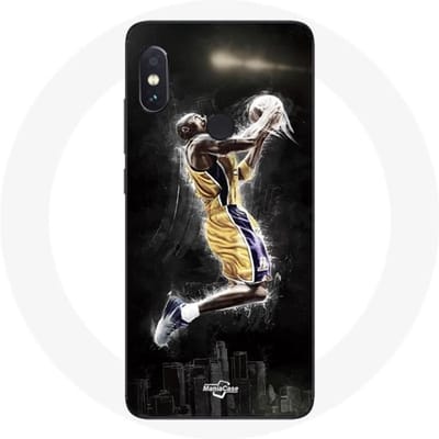 Coque - NBA - Xiaomi Redmi Note 5 Pro - Souple - Noir - Maillot Kobe Bryant