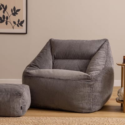 Zitzakstoel voor volwassenen & tieners – Luxe corduroy lig-zitzak loungestoel – 120L vulling – Comfortabele relax zitzak voor lezen, gamen & ontspannen – Kleur A – Afmetingen op aanvraag – Pauwhome
