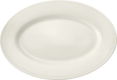 Serveerbord, 39 cm, Ovaal, Keramiek, Crème Wit - Mikasa | Cranborne